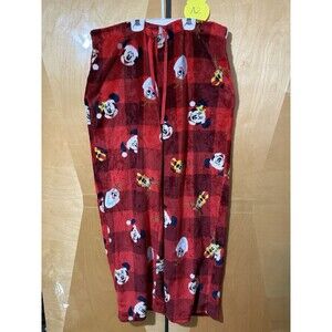 Disney 100 Womens Pajama Pants XL Extra Large Red Plaid Mickey Minnie Mouse Pj